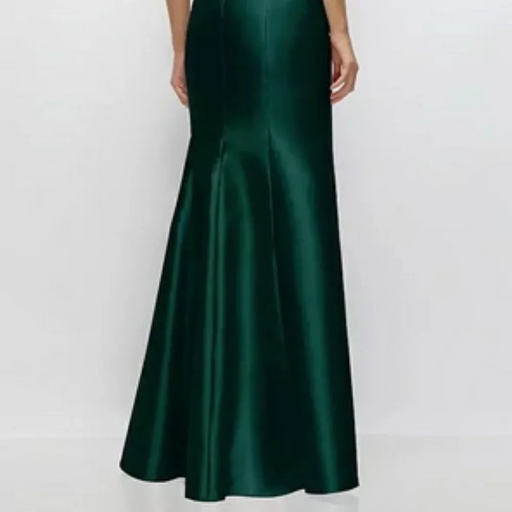 Alfred Sung Evergreen Strapless Satin Trumpet Gown D870 - Picture 6 of 6